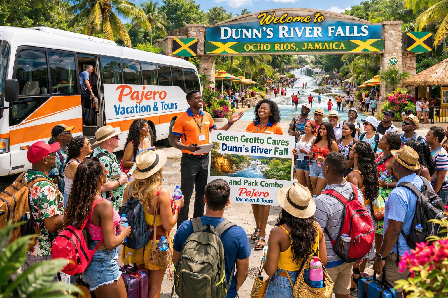 Green Grotto Caves , Dunn's River Fall and Park Combo